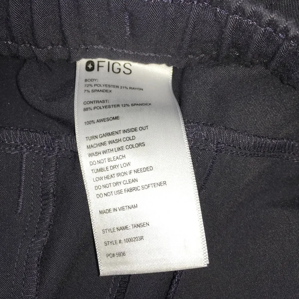 FIGS Mens Tansen Jogger Scrub Pants Charcoal Dark Grey Small S Nursing Medical
